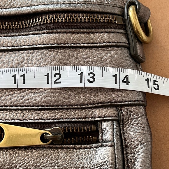 Fossil Explorer Messenger Tote Pewter Metallic - Picture 6 of 11